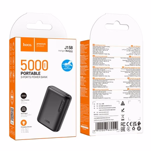 "Powerbank Hoco" 5000 mAh 2A J158 juodas