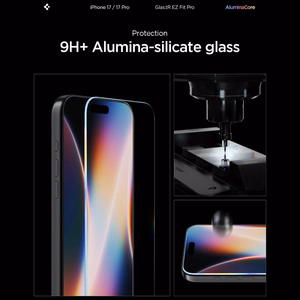 Spigen Glas.TR EZ Fit Pro grūdintas stiklas iPhone 16 Pro / 17 / 17 Pro - skaidrus