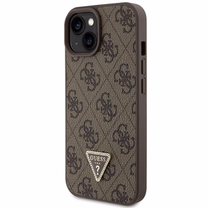 Guess GUHCP15MP4TDSCPW iPhone 15 Plus 6.7" rudas/rudas kietas dėklas telefonui Crossbody 4G Metal Logo