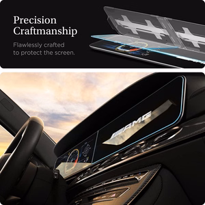Spigen grūdintas stiklas "EZ FIT" rinkinys MERCEDES E-CLASS 2020 / 2021