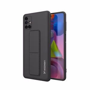 Wozinsky Kickstand Case silikoninis dėklas su stovu Samsung Galaxy M51 juodas