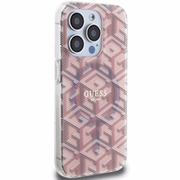 Guess IML GCube MagSafe dėklas telefonui iPhone 15 Pro Max - rožinis
