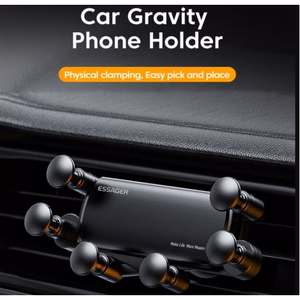 Automobilinis laikiklis Essager Gravity, juodas (nemagnetinis / oro grotelės)