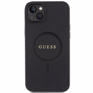Guess GUHMP15MPSAHMCK iPhone 15 Plus 6.7" juodas/juodas kietas dėklas Saffiano MagSafe