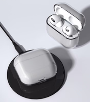 Dėklas AirPods 2 / AirPods 1 standus, stiprus, skaidrus dangtelis ausinėms (dėklas A)