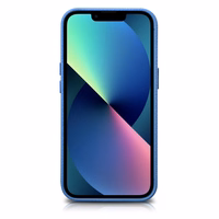 iCarer Litchi Premium odinis dėklas iPhone 14 Pro Max Magnetinis odinis dėklas su MagSafe Šviesiai mėlynas (WMI14220712-LB)