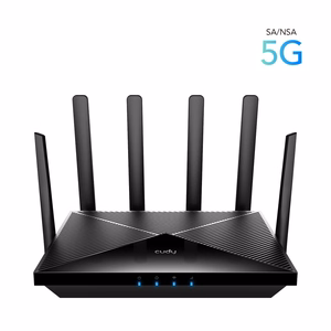 Cudy P5 belaidis maršrutizatorius Gigabit Ethernet dviejų dažnių (2.4 GHz / 5 GHz) 5G juodas