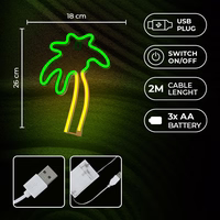 Neon LED Light PALM žalias oranžinis NNE04 Neolia