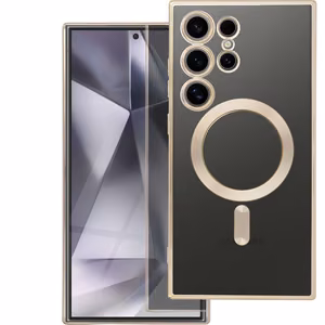 Electro Mag Cover case for Samsung S25 FE compatible with MagSafe gold