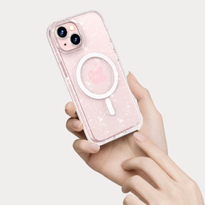 Tech-Protect FlexAir Hybrid MagSafe iPhone 15 dėklas - skaidrus su blizgučiais