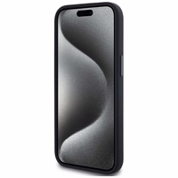Karl Lagerfeld Silikoninis Shadow Metal Initial Magnetinis dėklas telefonui iPhone 15 juodas