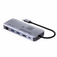 UNITEK AKTYVUSIS KONCENTRATORIUS USB-C 10GBPS, M.2, HDMI, PD 100W