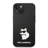 Karl Lagerfeld KLHMP14MSNCHBCK iPhone 14 Plus 6.7" juodas silikoninis dėklas Choupette, magnetinis (MagSafe)