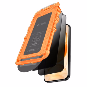 Tech-Protect Quick Set Spy+ 2 vnt. privatumo apsauginių stiklų rinkinys, skirtas iPhone 18 Pro