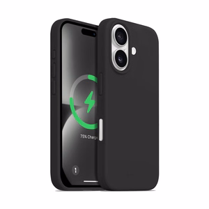 Crong Color Cover Magnetic dėklas su MagSafe, skirtas iPhone 16 Plus, juodas