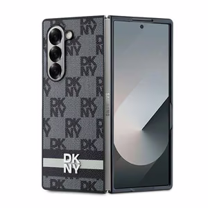 DKNY Dėklas telefonui Samsung Galaxy Z Fold6 languotas raštas - juodas