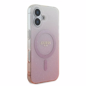 Guess IML Glitter Gradient MagSafe iPhone 16 dėklas - pink