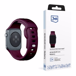 42/44/45/46/49 mm Mulberry (big) - 3mk Silicone Watch Strap for Apple