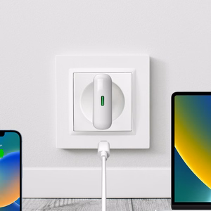 GaN Puro SLIMPRO 30W USB-C sieninis įkroviklis - baltas