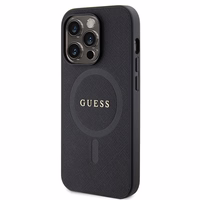 Guess GUHMP14LPSAHMCK dėklas iPhone 14 Pro - juodas Saffiano MagSafe