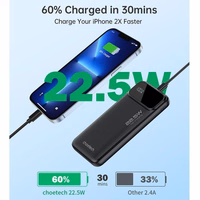 Išorinė baterija Power Bank Choetech B728 22.5W 10000mAh juoda