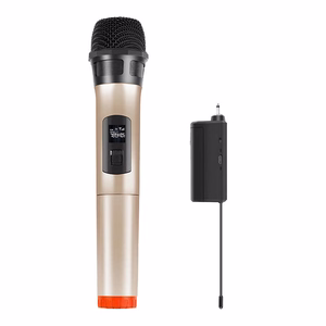 Belaidis dinaminis mikrofonas UHF PULUZ PU628J 3.5mm (auksinis)