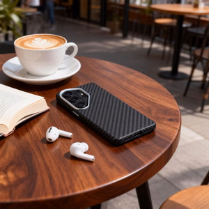 Tech-Protect Ion Carbon MagSafe Dėklas for Samsung Galaxy S26 Ultra - juodas and sidabrinis