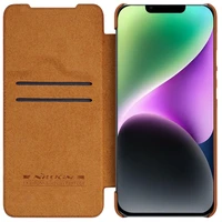 Dėklas Nillkin Qin Pro Leather Apple iPhone 14 Plus rudas
