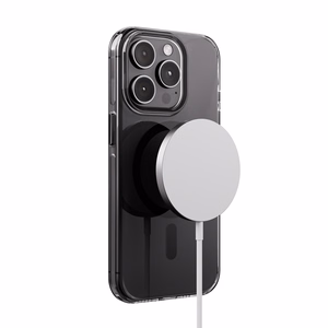 Crong Clear MAG Pro MagSafe dėklas, skirtas iPhone 15 Pro, juodas
