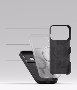Ringke MagSafe silikoninis dėklas, skirtas iPhone 18 Pro – juodas