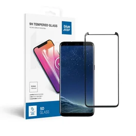 Apsauginis stiklas Blue Star - SAMSUNG Galaxy S8 Full Face (pilnas klijavimas su rėmeliu, dėklui draugiškas) juodas