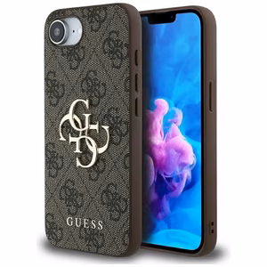 Чехол GUESS для iPhone 16e (SE 4 2025) GUHCPSE44GMGBR (4G PU Big Logo) коричневый