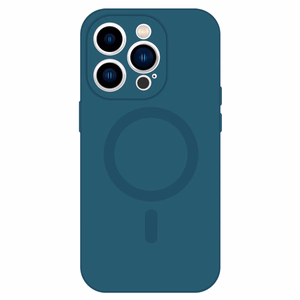 TEL PROTECT magnetinis silikoninis dėklas telefonui Iphone 14 mėlynas