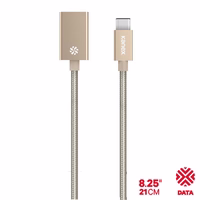 Kanex DuraBraid™ adapteris - USB-C to USB 3.0 type A Aluminium adapteris (auksinis)
