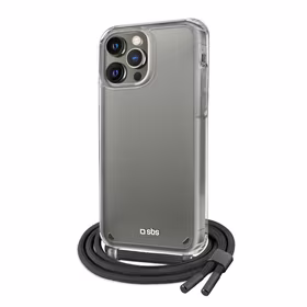 SBS Skaidrus dėklas su spalvotu kaklo dirželiu skirtas iPhone 13 Pro