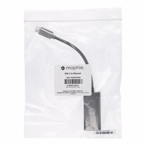 Adapteris Ethernet RJ45 (motininė) į Type C (tėvinė) Mophie adapteris pilkas