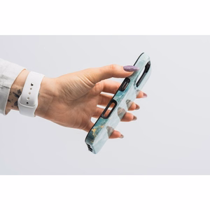 FORCELL F-PROTECT Mirage, karinio standarto išbandytas magnetinis dėklas telefonui IPHONE 16 PLUS, žalias marmuras