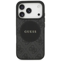 Guess 4G Circle Classic Logo Magnetinis dėklas telefonui iPhone 17 Pro - juodas