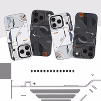 Benks Dinaminis Magnetinis Mecha dėklas (D070) Iphone 17 Pro Max juodas (Fotoaparato valdymo mygtukas)