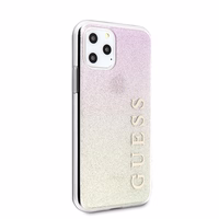 Guess GUHCN65PCUGLGPI iPhone 11 Pro Max rožinis auksas/auksinis rožinis kietas dėklas Gradient Glitter