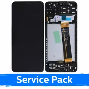 LCD Display Compatible With Samsung A137 A13 Black With Frame (Service Pack)