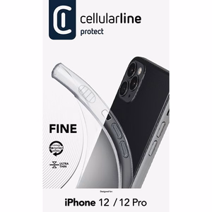 Cellularline Fine dėklas, skirtas iPhone 12 / 12 Pro, skaidrus
