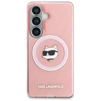 Karl Lagerfeld IML Repeated Choupette MagSafe Dėklas for Samsung Galaxy S26 Plus - rožinis