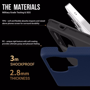 Dėklas Perfectionists Triangle Case Samsung S928 S24 Ultra tamsiai mėlynas