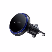 "Tech-Protect" MM15W-V4 magnetinis 15 W "MagSafe" laikiklis automobiliui, skirtas kabinai / priekiniam stiklui / ventiliacijos angai - juodas
