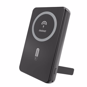 Dudao K14S+ 10000 mAh 22,5 W magnetinė išorinė baterija USB-A + USB-C, suderinama su MagSafe, su stovu, juoda