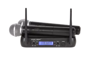 WR-358LD 2 kanalų VHF belaidžių mikrofonų komplektas, 2 rankiniai mikrofonai
