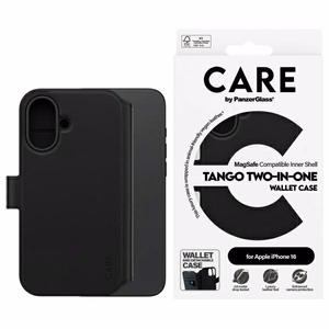 CARE by PanzerGlass Tango 2in1 piniginė Magnetinis dėklas telefonui iPhone 16 - juodas