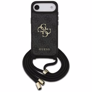 Guess 4G Big Logo Cord Strap Crossbody Чехол для iPhone Air - чёрный