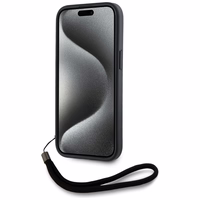 Karl Lagerfeld Saffiano Athleisure Stripes Cord Dėklas telefonui iPhone 15 Pro Max - raudonas